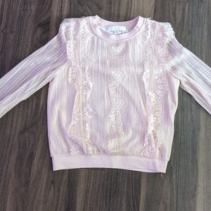 Delicate lace pullover sweater